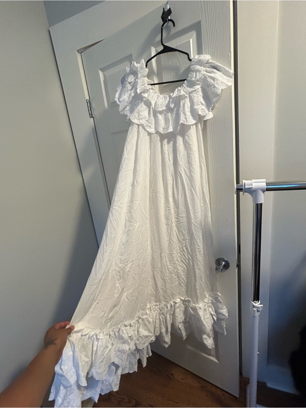 H&M White Ruffle Maxi Dress - Picture 3 of 3